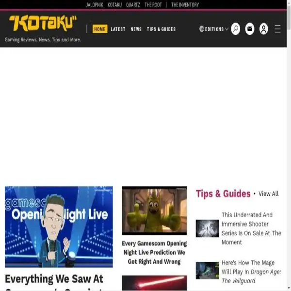 Kotaku | Gaming Reviews, News, Tips and More.