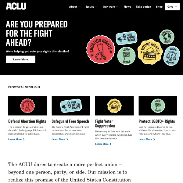 Home | American Civil Liberties Union