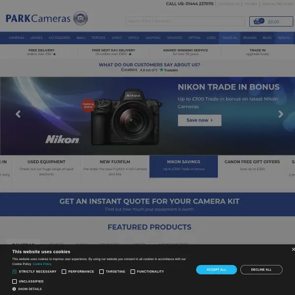 Park Cameras | Digital Cameras, DSLRs, Lenses, Video & More