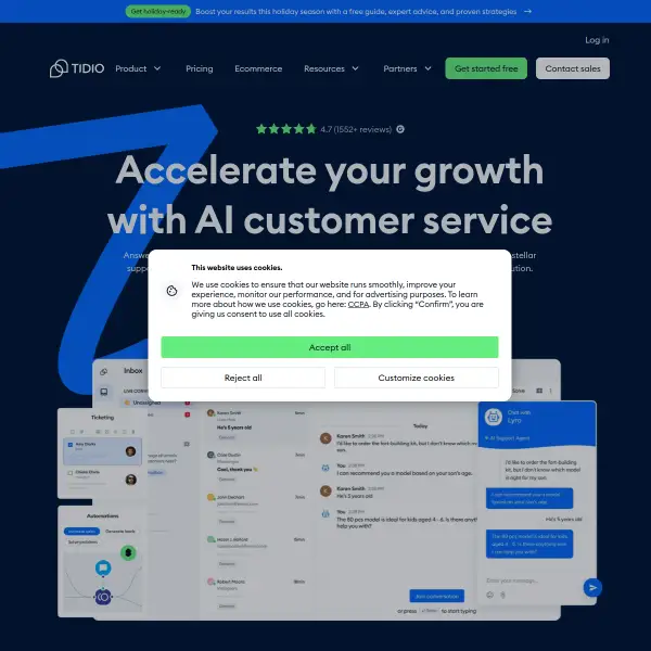 Accelerate Your Growth With #1 AI Customer Service | Tidio