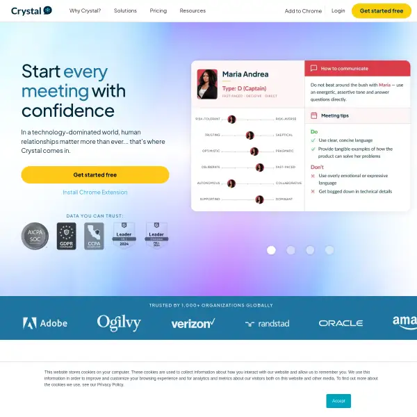 Crystal | The Personality Data Platform - DISC Personality Profiles for Any Buyer