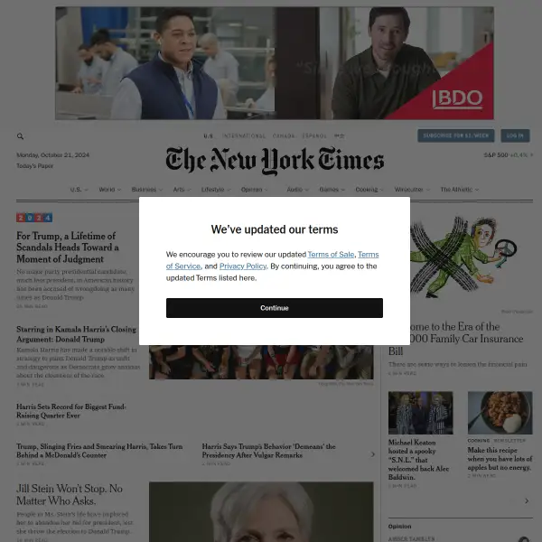 The New York Times - Breaking News, US News, World News and Videos