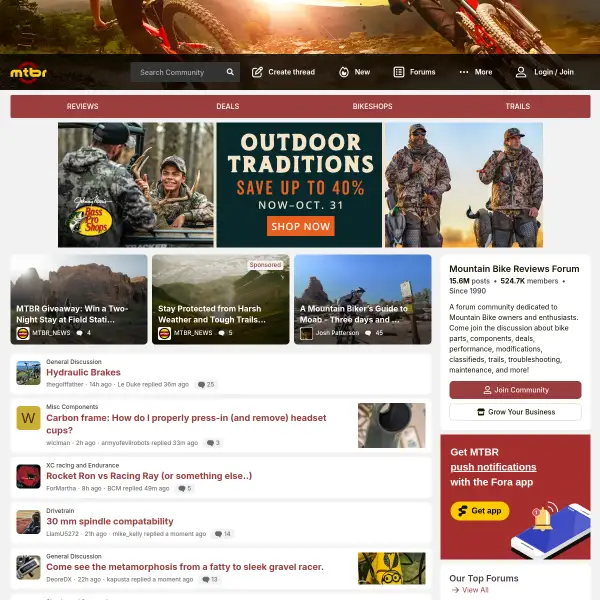 Mountain Bike Reviews Forum MTBR